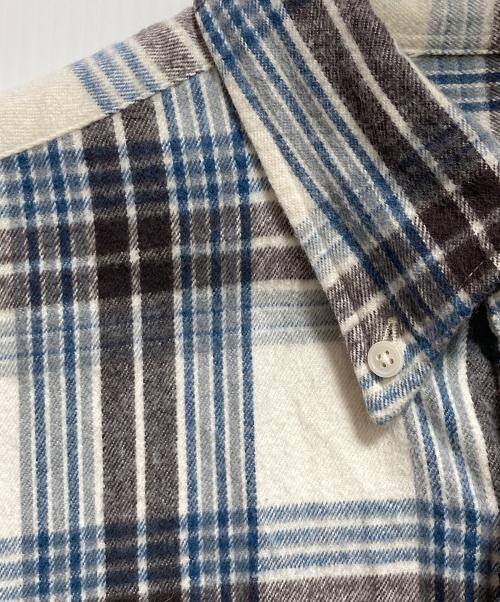 SOPHNET.（ソフネット）SOPHNET. (ソフネット) FLANNEL CHECK SCORPION BIG B.D. SHIRT ホワイト サイズ:Lの古着・服飾アイテム