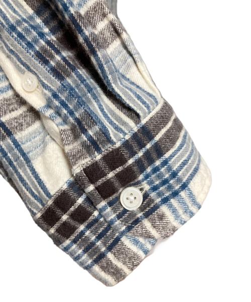 SOPHNET.（ソフネット）SOPHNET. (ソフネット) FLANNEL CHECK SCORPION BIG B.D. SHIRT ホワイト サイズ:Lの古着・服飾アイテム