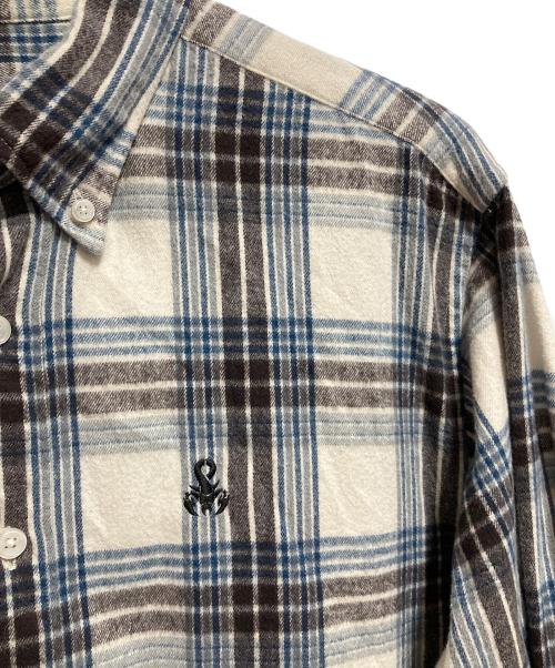 SOPHNET.（ソフネット）SOPHNET. (ソフネット) FLANNEL CHECK SCORPION BIG B.D. SHIRT ホワイト サイズ:Lの古着・服飾アイテム
