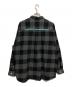 uniform experiment (ユニフォームエクスペリメント) BAGGY LOGO REGULAR COLLAR FLANNEL BLOCKCHECK SHIRT グレー サイズ:3：8000円