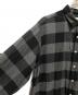中古・古着 uniform experiment (ユニフォームエクスペリメント) BAGGY LOGO REGULAR COLLAR FLANNEL BLOCKCHECK SHIRT グレー サイズ:3：8000円