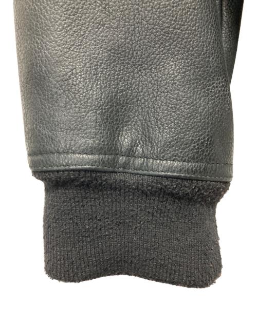 Timberland WEATHERGEAR（ティンバーランド ウェザーギア）Timberland WEATHERGEAR (ティンバーランド ウェザーギア) カウハイド レザージャケット ブラック サイズ:Mの古着・服飾アイテム