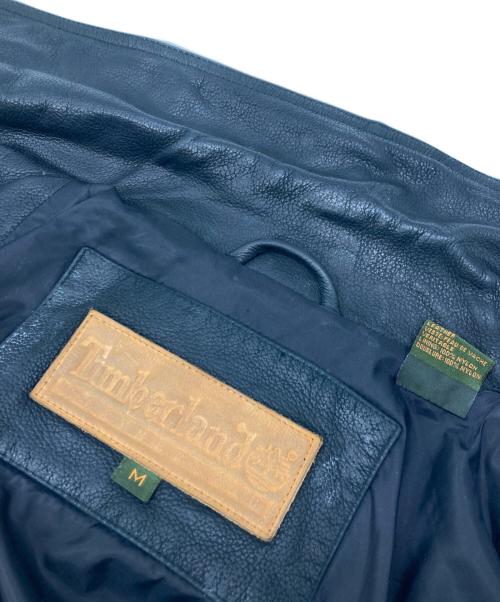 Timberland WEATHERGEAR（ティンバーランド ウェザーギア）Timberland WEATHERGEAR (ティンバーランド ウェザーギア) カウハイド レザージャケット ブラック サイズ:Mの古着・服飾アイテム