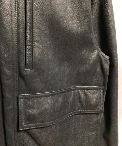Timberland WEATHERGEAR（ティンバーランド ウェザーギア）Timberland WEATHERGEAR (ティンバーランド ウェザーギア) カウハイド レザージャケット ブラック サイズ:Mの古着・服飾アイテム