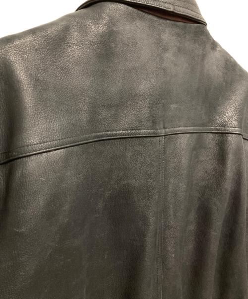 Timberland WEATHERGEAR（ティンバーランド ウェザーギア）Timberland WEATHERGEAR (ティンバーランド ウェザーギア) カウハイド レザージャケット ブラック サイズ:Mの古着・服飾アイテム