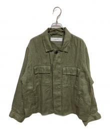 JOURNAL STANDARD（ジャーナルスタンダード）の古着「リネンミリタリージャケット」｜グリーン