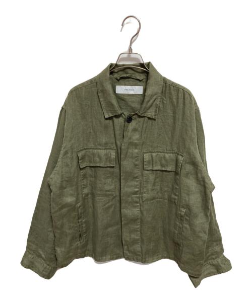 JOURNAL STANDARD（ジャーナルスタンダード）JOURNAL STANDARD (ジャーナルスタンダード) リネンミリタリージャケット グリーン サイズ:-の古着・服飾アイテム