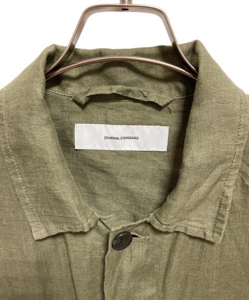 JOURNAL STANDARD（ジャーナルスタンダード）JOURNAL STANDARD (ジャーナルスタンダード) リネンミリタリージャケット グリーン サイズ:-の古着・服飾アイテム