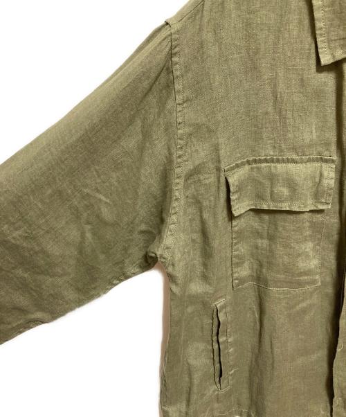 JOURNAL STANDARD（ジャーナルスタンダード）JOURNAL STANDARD (ジャーナルスタンダード) リネンミリタリージャケット グリーン サイズ:-の古着・服飾アイテム