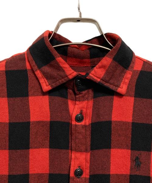 POLO RALPH LAUREN（ポロ・ラルフローレン）POLO RALPH LAUREN (ポロ・ラルフローレン) チェックシャツ オレンジ×ブラック サイズ:4の古着・服飾アイテム