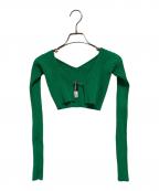 jacquemusジャックムス）の古着「リブニットカーディガン」｜グリーン