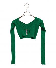 jacquemus（ジャックムス）の古着「リブニットカーディガン」｜グリーン