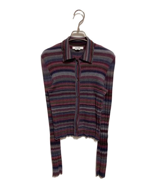 RE/DONE（リダン）RE/DONE (リダン) リブポロカーディガン ボルドー×ネイビー サイズ:Sの古着・服飾アイテム