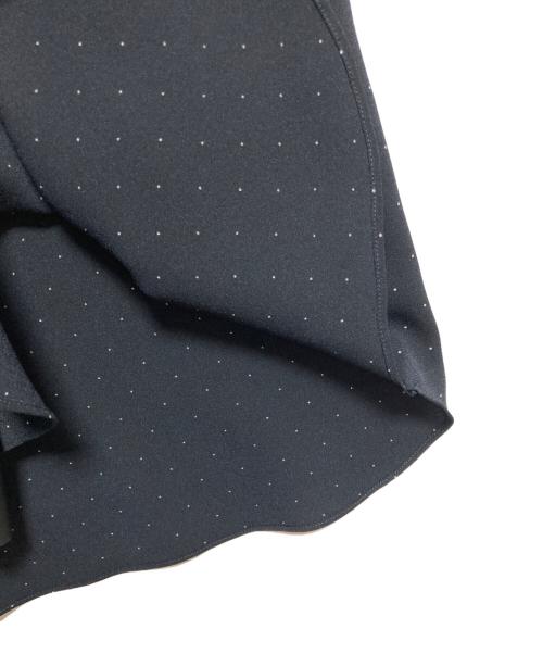 BEIGE（ベイジ）BEIGE (ベイジ) MAKALU フリルドットブラウス ネイビー サイズ:4の古着・服飾アイテム