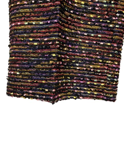 BALLSEY（ボールジィ）BALLSEY (ボールジィ) フリンジヤーンツイード ワイドパンツ ブラック サイズ:34の古着・服飾アイテム