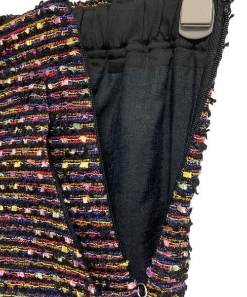 BALLSEY（ボールジィ）BALLSEY (ボールジィ) フリンジヤーンツイード ワイドパンツ ブラック サイズ:34の古着・服飾アイテム