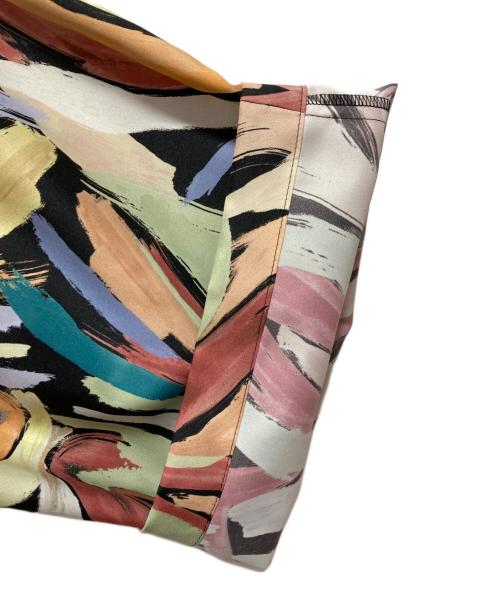 BALLSEY（ボールジィ）BALLSEY (ボールジィ) ハンドペイントプリント タックセミワイドパンツ ベージュ サイズ:34の古着・服飾アイテム