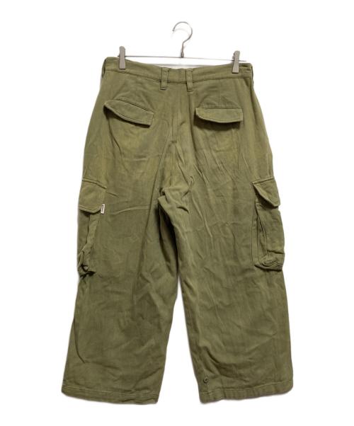BADWAY（バッドウェイ）BADWAY (バッドウェイ) M-47 color cargo pants グリーン サイズ:Lの古着・服飾アイテム