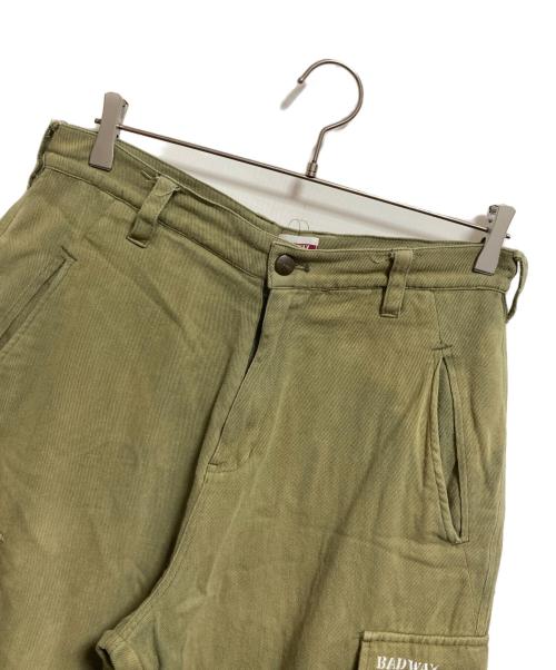 BADWAY（バッドウェイ）BADWAY (バッドウェイ) M-47 color cargo pants グリーン サイズ:Lの古着・服飾アイテム