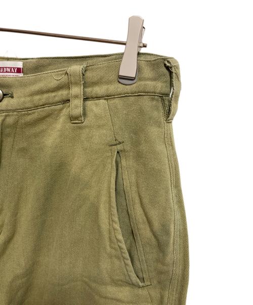BADWAY（バッドウェイ）BADWAY (バッドウェイ) M-47 color cargo pants グリーン サイズ:Lの古着・服飾アイテム