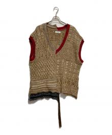 bodysong.（ボディソング）の古着「ニットベスト」｜ブラウン