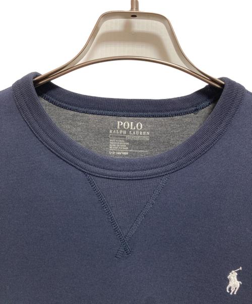 POLO RALPH LAUREN（ポロ・ラルフローレン）POLO RALPH LAUREN (ポロ・ラルフローレン) Vガゼットスウェット ネイビー サイズ:Lの古着・服飾アイテム