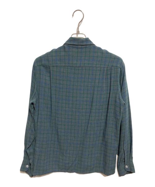 USED（ユーズド）USED (ユーズド) レーヨンオープンカラーシャツ グリーン サイズ:-の古着・服飾アイテム