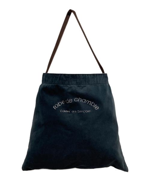 ROBE DE CHAMBRE COMME DES GARCONS（ローブドシャンブル コムデギャルソン）ROBE DE CHAMBRE COMME DES GARCONS (ローブドシャンブル コムデギャルソン) キャンバスショルダーバッグ ネイビーの古着・服飾アイテム