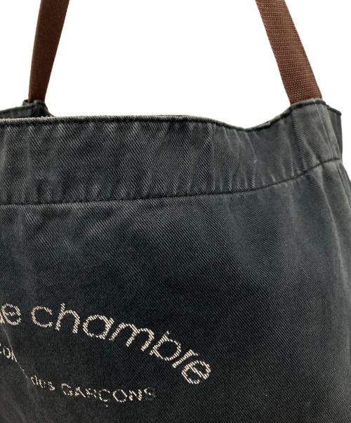 ROBE DE CHAMBRE COMME DES GARCONS（ローブドシャンブル コムデギャルソン）ROBE DE CHAMBRE COMME DES GARCONS (ローブドシャンブル コムデギャルソン) キャンバスショルダーバッグ ネイビーの古着・服飾アイテム