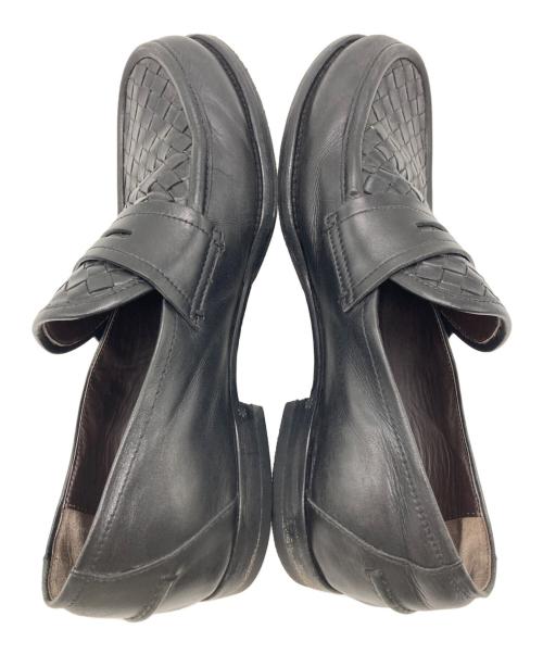 BOTTEGA VENETA（ボッテガベネタ）BOTTEGA VENETA (ボッテガベネタ) イントレチャートローファー ブラック サイズ: 41 1/2の古着・服飾アイテム