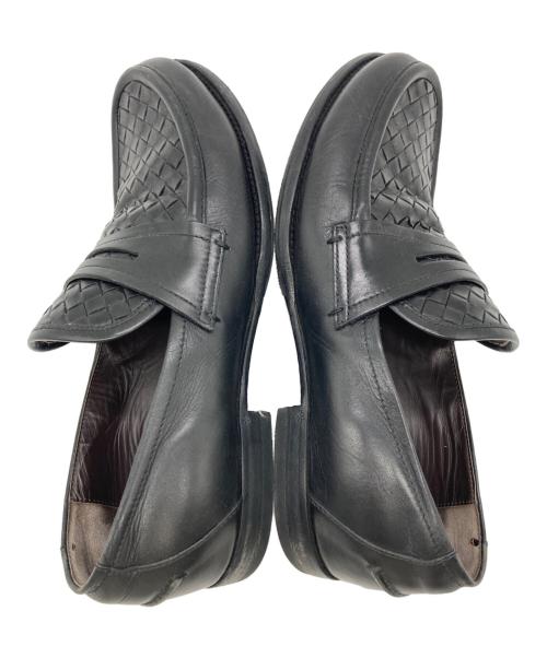 BOTTEGA VENETA（ボッテガベネタ）BOTTEGA VENETA (ボッテガベネタ) イントレチャートローファー ブラック サイズ: 41 1/2の古着・服飾アイテム