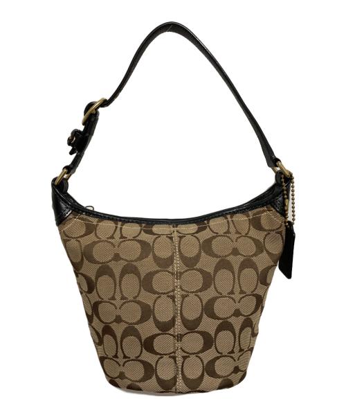 COACH（コーチ）COACH (コーチ) シグネチャー ワンショルダーバッグ ベージュの古着・服飾アイテム