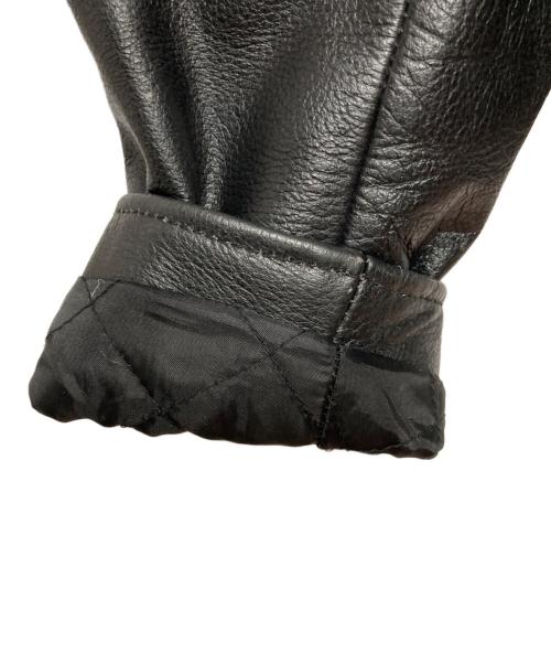 GENUINE LEATHER（ジェニュインレザー）GENUINE LEATHER (ジェニュインレザー) ダブルライダースジャケット ブラック サイズ:38の古着・服飾アイテム