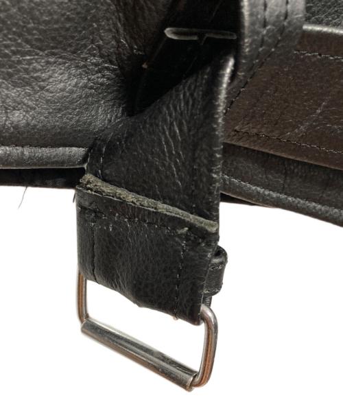GENUINE LEATHER（ジェニュインレザー）GENUINE LEATHER (ジェニュインレザー) ダブルライダースジャケット ブラック サイズ:38の古着・服飾アイテム