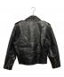 GENUINE LEATHER (ジェニュインレザー) ダブルライダースジャケット ブラック サイズ:38：6000円