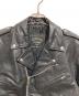 中古・古着 GENUINE LEATHER (ジェニュインレザー) ダブルライダースジャケット ブラック サイズ:38：6000円