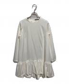 TSURU by MARIKO OIKAWAツルバイマリコオイカワ）の古着「パールボタンミニワンピ」｜ホワイト