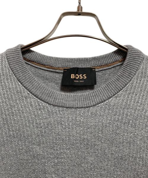 BOSS（ボス）BOSS (ボス) ウールシルクニット グレー サイズ:Lの古着・服飾アイテム