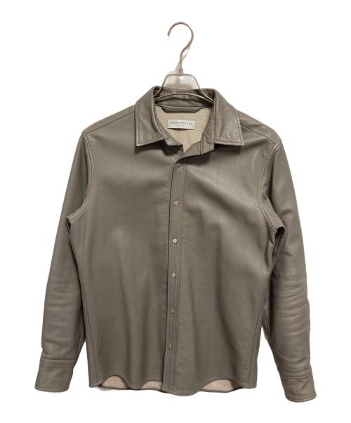 TOMORROW LAND（トゥモローランド）TOMORROW LAND (トゥモローランド) レザーシャツ グレー サイズ:XSの古着・服飾アイテム