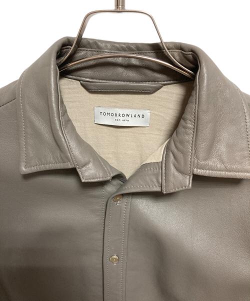 TOMORROW LAND（トゥモローランド）TOMORROW LAND (トゥモローランド) レザーシャツ グレー サイズ:XSの古着・服飾アイテム
