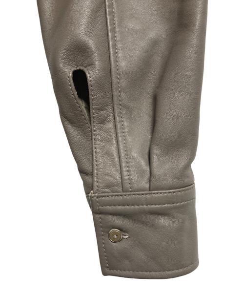 TOMORROW LAND（トゥモローランド）TOMORROW LAND (トゥモローランド) レザーシャツ グレー サイズ:XSの古着・服飾アイテム