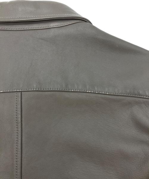 TOMORROW LAND（トゥモローランド）TOMORROW LAND (トゥモローランド) レザーシャツ グレー サイズ:XSの古着・服飾アイテム