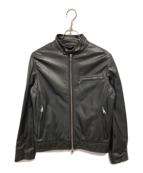 SILENCE（サイレンス）SILENCE (サイレンス) ゴートレザージャケット ブラック サイズ:46の古着・服飾アイテム