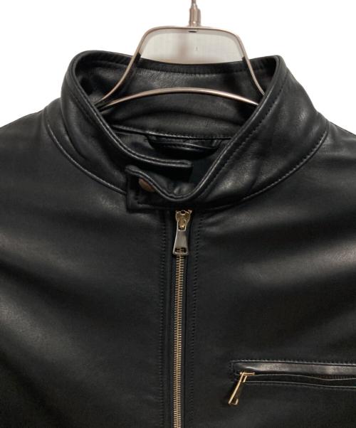 SILENCE（サイレンス）SILENCE (サイレンス) ゴートレザージャケット ブラック サイズ:46の古着・服飾アイテム