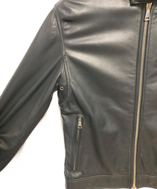 SILENCE（サイレンス）SILENCE (サイレンス) ゴートレザージャケット ブラック サイズ:46の古着・服飾アイテム