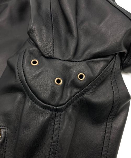 SILENCE（サイレンス）SILENCE (サイレンス) ゴートレザージャケット ブラック サイズ:46の古着・服飾アイテム