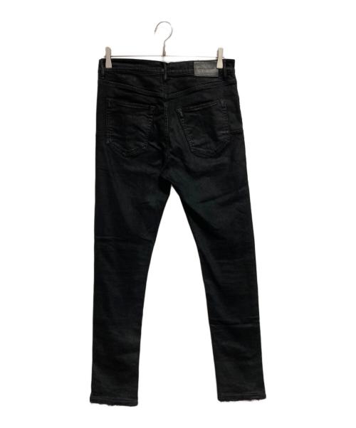 PURPLE-BRAND（パープル ブランド）PURPLE-BRAND (パープル ブランド) 加工スキニーデニムパンツ ブラック サイズ: 78.5cm (W31)の古着・服飾アイテム