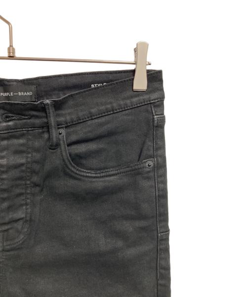PURPLE-BRAND（パープル ブランド）PURPLE-BRAND (パープル ブランド) 加工スキニーデニムパンツ ブラック サイズ: 78.5cm (W31)の古着・服飾アイテム