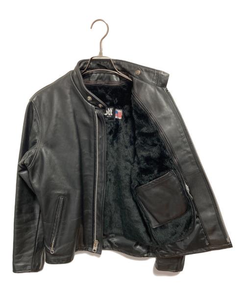 Schott（ショット）Schott (ショット) 641 ライナー付き スタンドカラーシングルライダースジャケット ブラック サイズ:38の古着・服飾アイテム