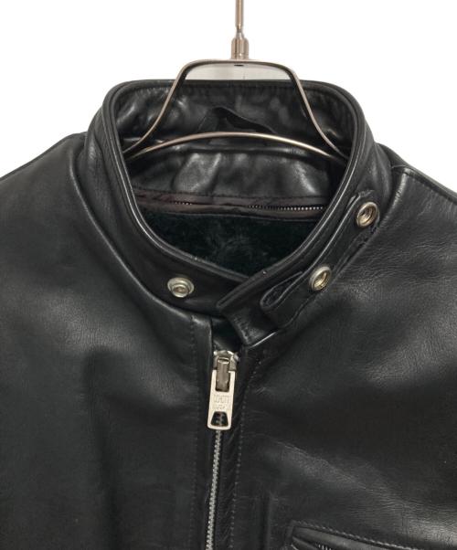 Schott（ショット）Schott (ショット) 641 ライナー付き スタンドカラーシングルライダースジャケット ブラック サイズ:38の古着・服飾アイテム
